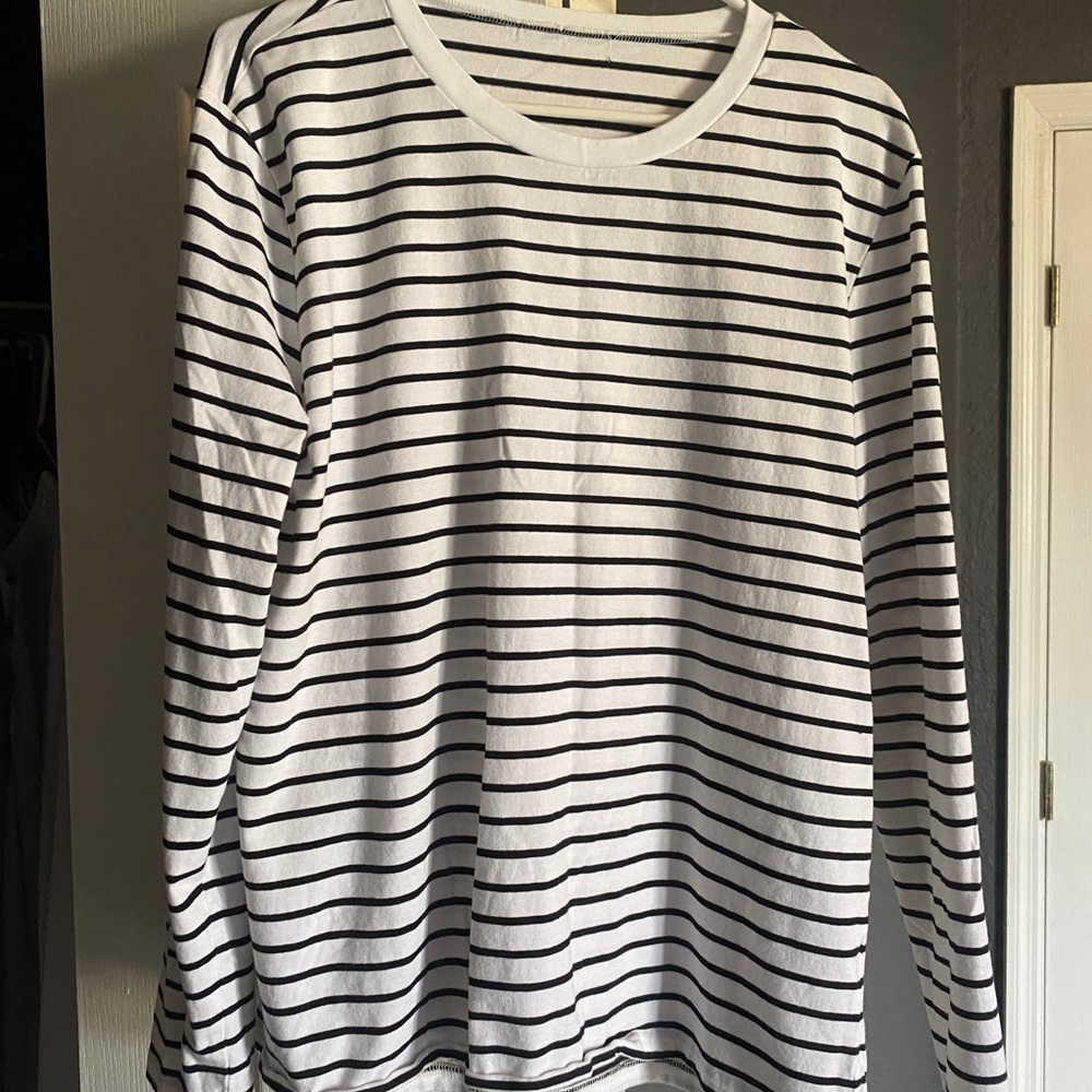 Striped long sleeve shirt large